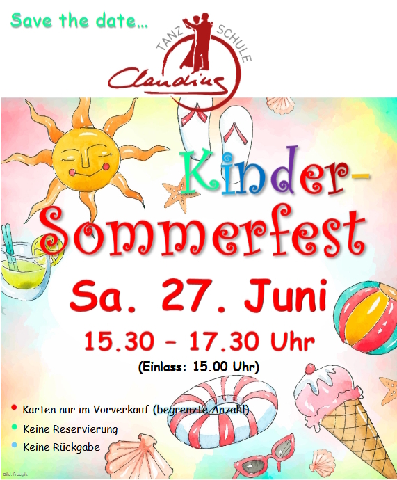 unser diesjähriges Sommerfest für Kinder in der Tanzschule Claudius