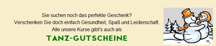 Tanzgutscheine - das perfekte Weihnachtsgeschenk
